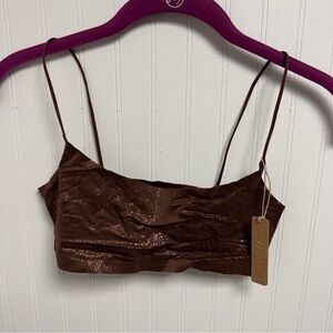 Skims Brown Sparkle Bralette